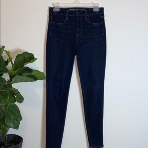 American Eagle Dark Blue High-Rise Jegging